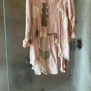 Magnolia Pearl Pink Patchwork Jacket-Vintage Love Collection